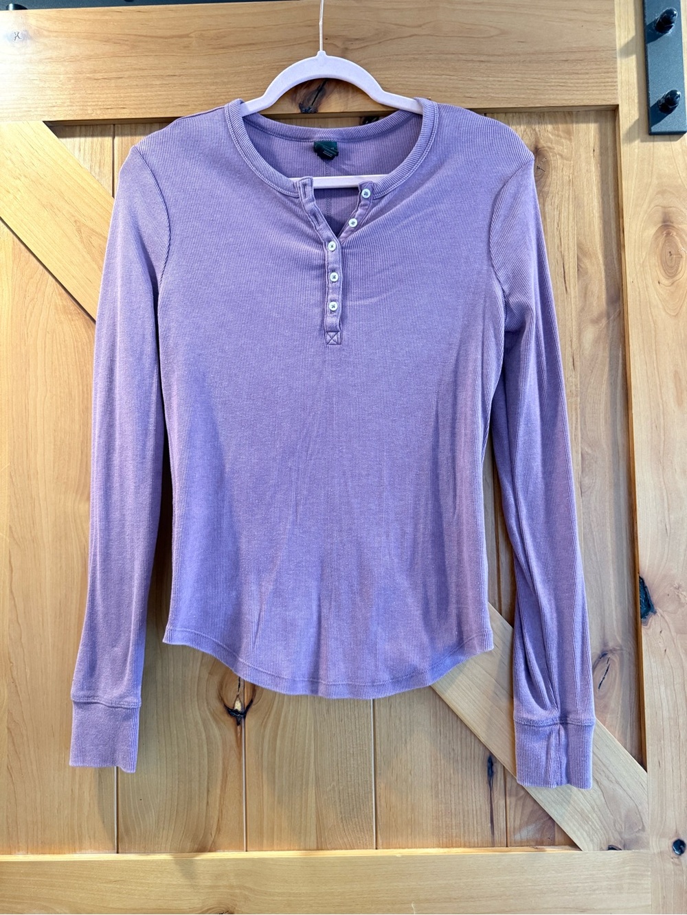 wild fable Lavender Purple Long-Sleeve Henley Top